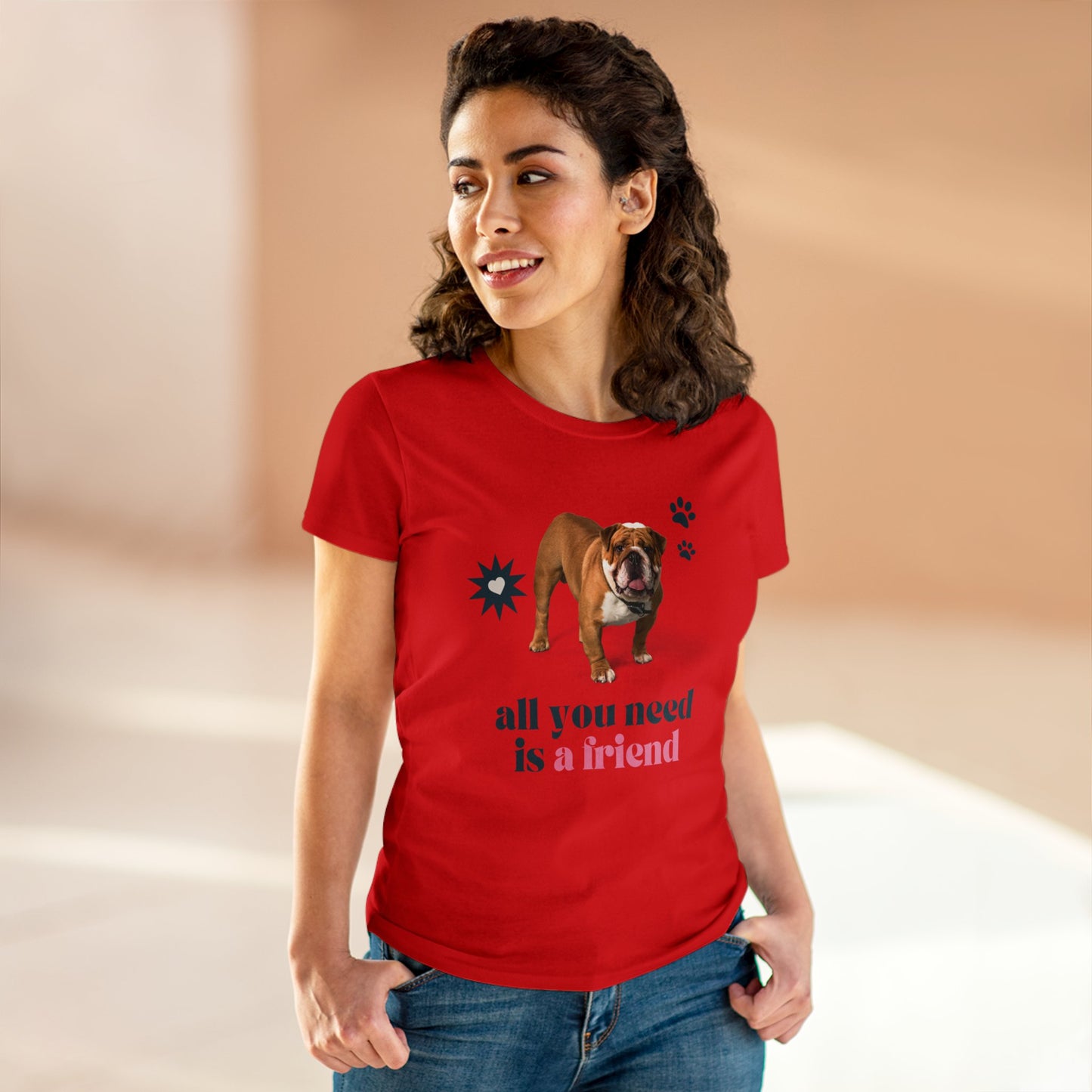 All You Need Women's Midweight Cotton Tee