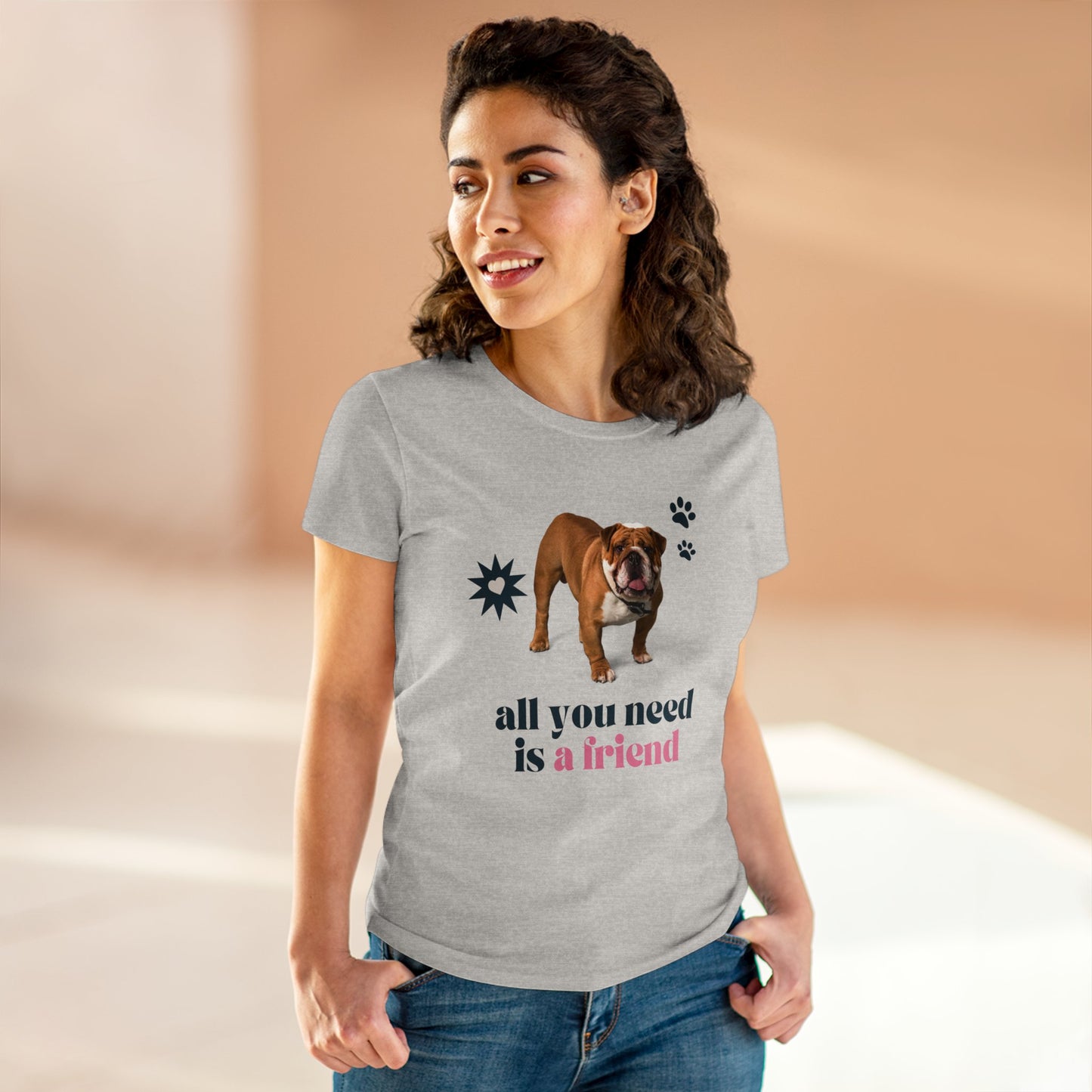 All You Need Women's Midweight Cotton Tee
