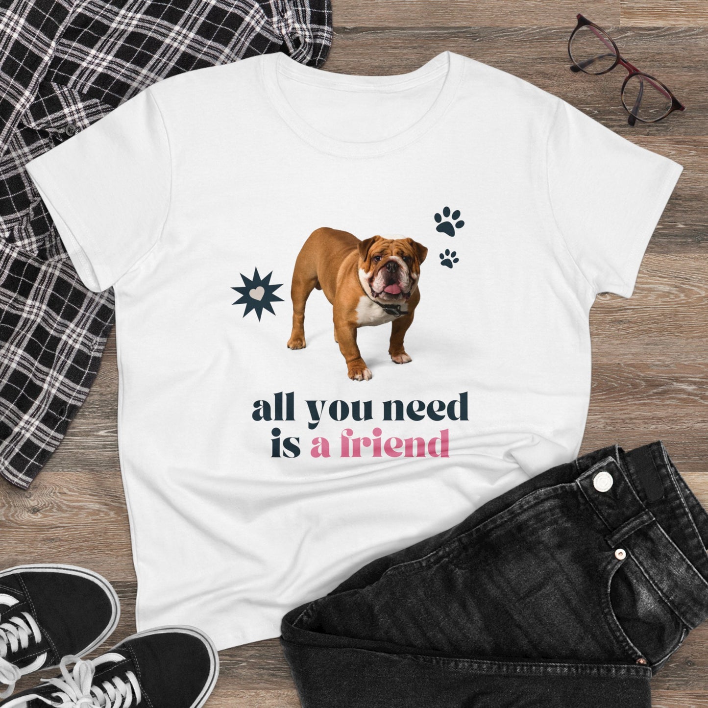 All You Need Women's Midweight Cotton Tee