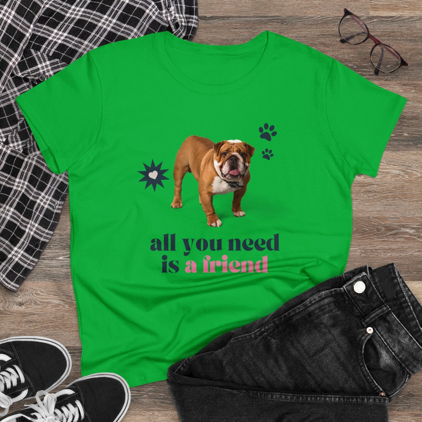 All You Need Women's Midweight Cotton Tee