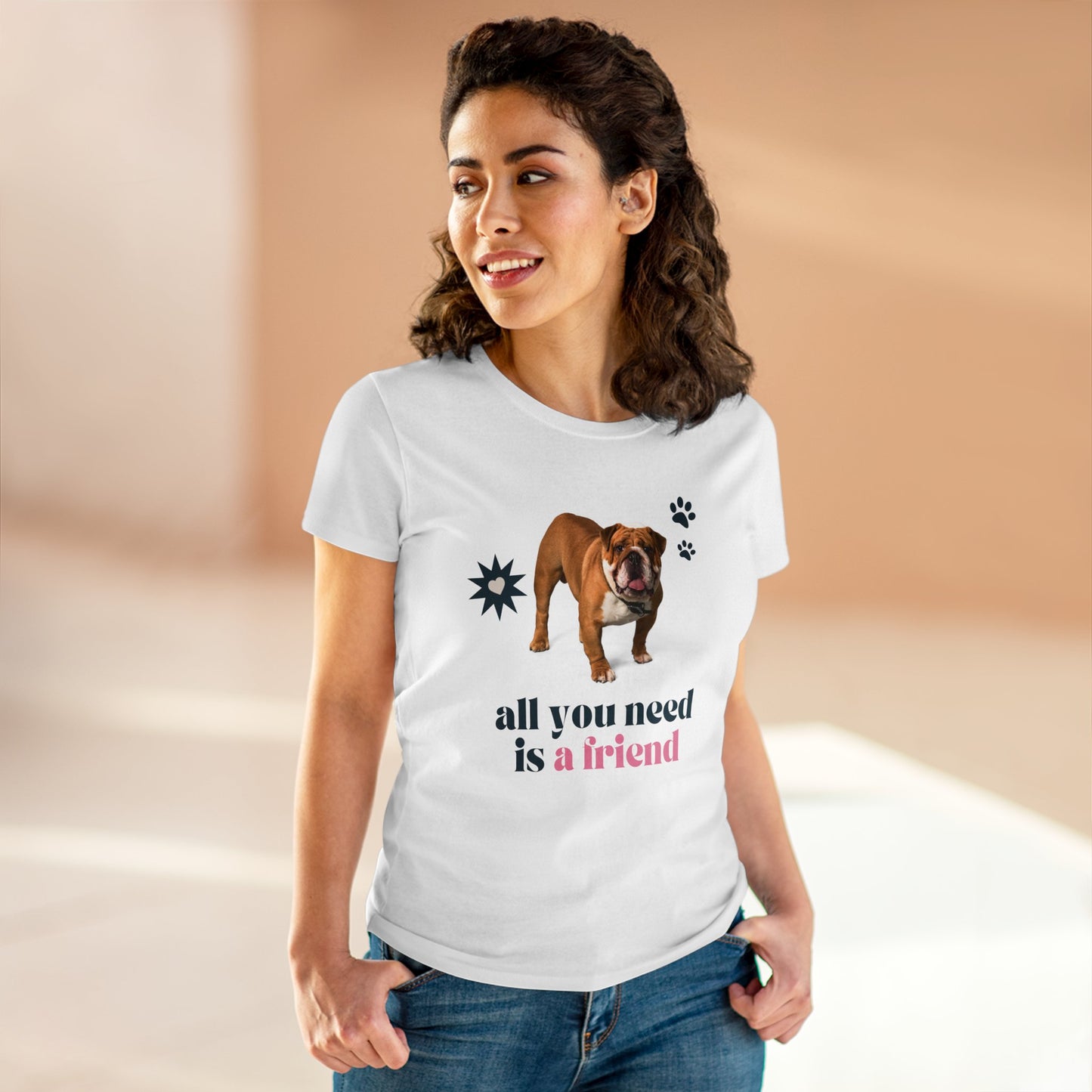 All You Need Women's Midweight Cotton Tee