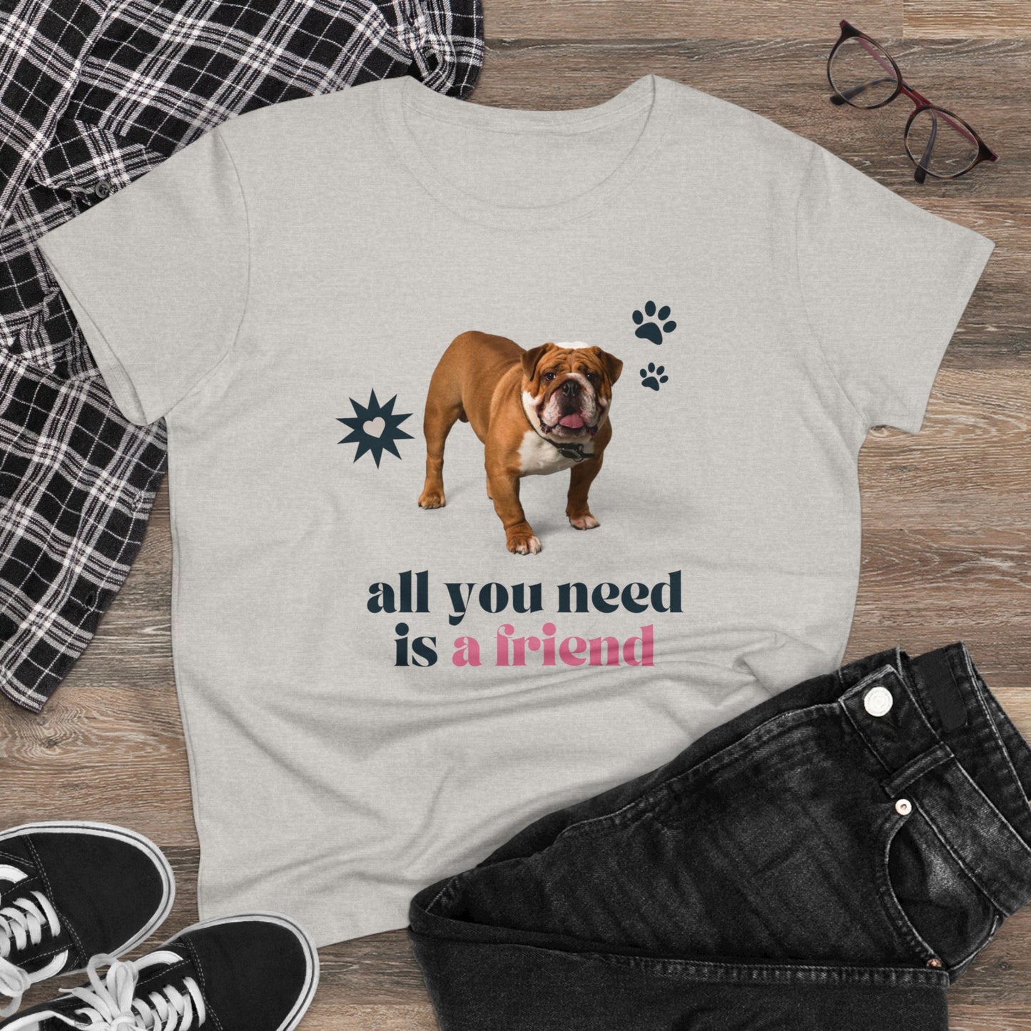 All You Need Women's Midweight Cotton Tee